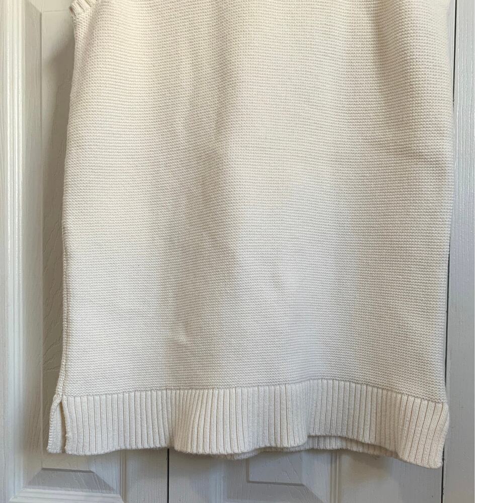 J. Crew Cotton Cream Sleeveless Turtleneck Sweater - Picture 4 of 8